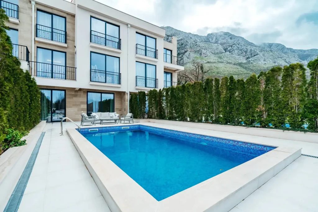 Poljana Olive Homes Pool Residences Montenegro House C Pool View Green
